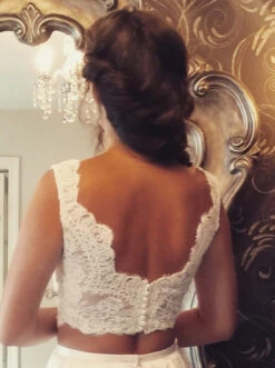 Ivory Corded Lace - Amelia -Elegance in Lace wedding dress using ivory corded lace amelia 3