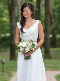 Ivory Corded Lace - Amelia -Elegance in Lace wedding dress using ivory corded lace amelia 4