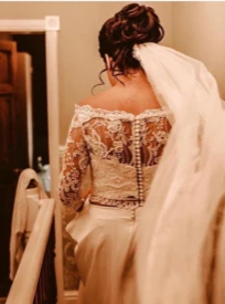 Ivory Corded And Beaded Lace – Rochelle 6 Ivory Corded And Beaded Lace – Rochelle - Image 4