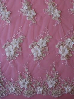 White Flower Lace - Naomi -Elegance in Lace white 3d lace naomi