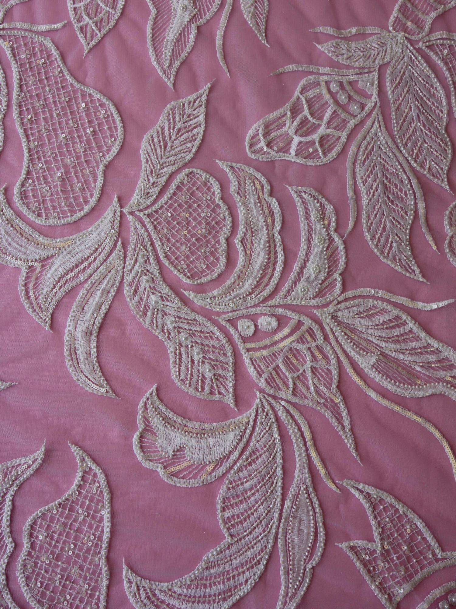 White Beaded Lace - Bridget 15 White Beaded Lace - Bridget - Image 13