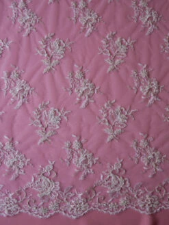 White Beaded Lace - Chloe -Elegance in Lace white beaded lace chloe 2