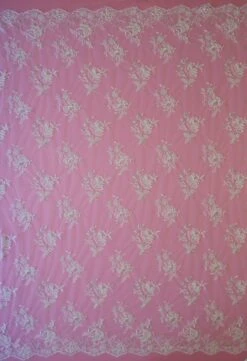 White Beaded Lace - Chloe -Elegance in Lace white beaded lace chloe full width