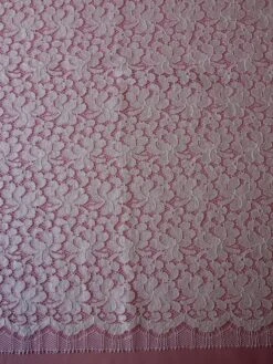 White Corded Chantilly Lace - Francine -Elegance in Lace white corded chantilly lace francine