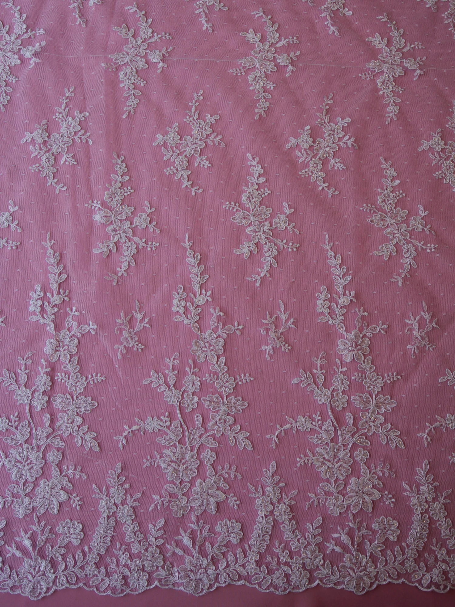 White Corded Lace - Delmira 7 White Corded Lace - Delmira - Image 5