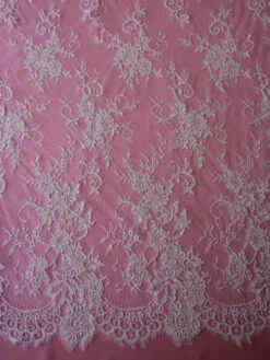 White Corded Lace - Sarah -Elegance in Lace white corded lace sarah