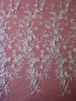 White Embroidered 3D Lace - Abiona 27 White Embroidered 3D Lace - Abiona -Elegance in Lace white embroidered lace abiona
