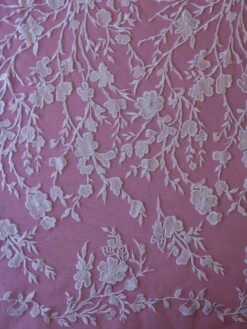 White Embroidered Lace - Janine -Elegance in Lace white embroidered lace janine