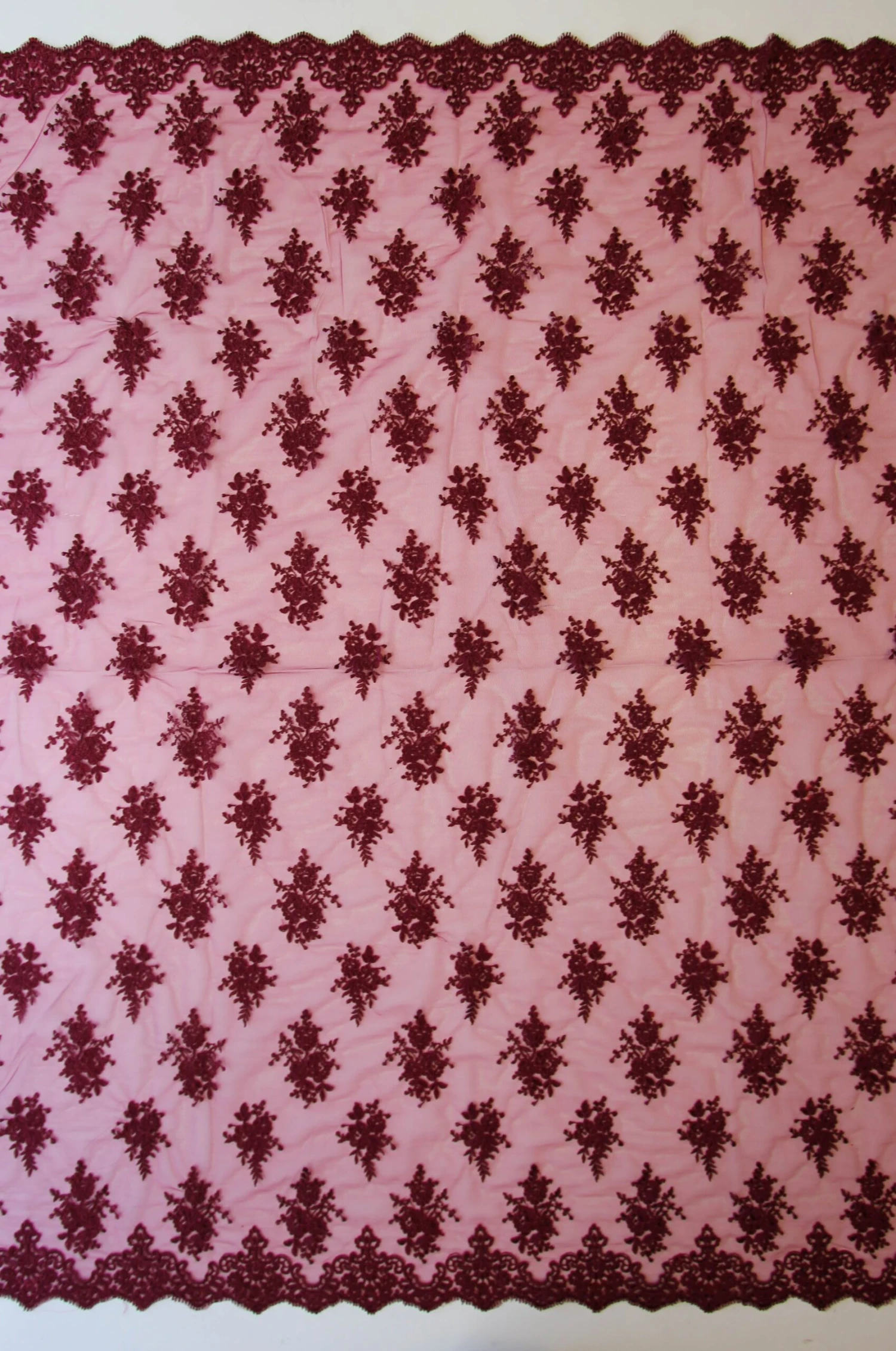 Wine Corded Lace - Janis 5 Wine Corded Lace - Janis - Image 3