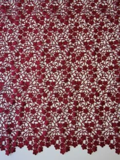 Wine Guipure Lace - Ebba -Elegance in Lace wine guipure lace ebba